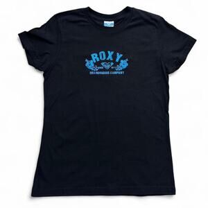 ROXY “Since 1970” Black & Blue Logo T-shirt, Large
